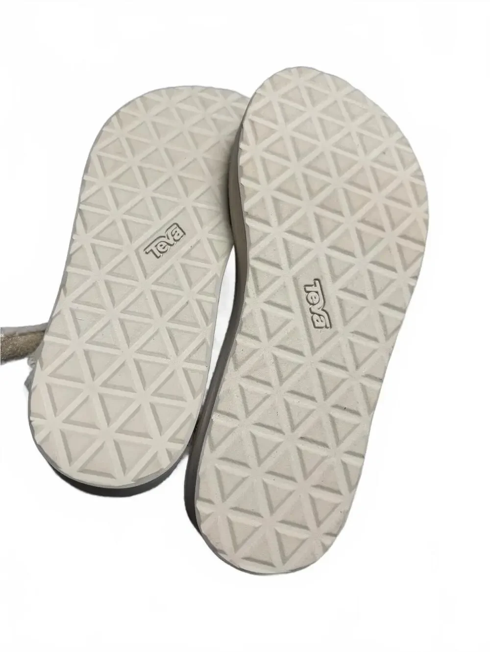 Teva Women's Beige Suede Strap Sandals with Adjustable Velc